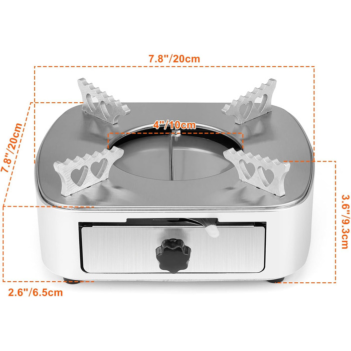 Спиртова плита onlyfire Spirit Stove, портативна кемпінгова плита для використання в приміщенні та на вулиці, компактна спиртова плита з нержавіючої сталі, спиртоварка, спиртова плита для приготування їжі, кемпінгу, трекінгу, саду, пікніка