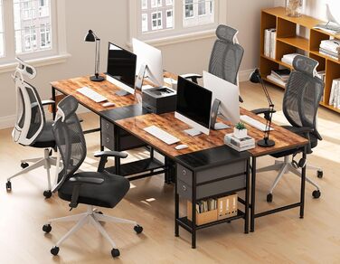 Письмовий стіл HOMIDEC, комп'ютерний стіл для ПК з ящиками і підставкою для навушників, офісний стіл дерев'яний офісний стіл для о