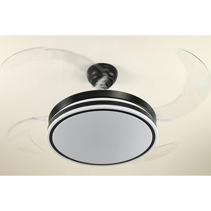 Зі світлодіодним освітленням, включаючи дистанційне керування, має інноваційний механізм складання та розкладання крил 60 Вт, чорний