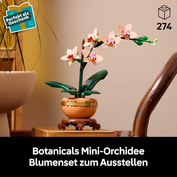 Конструктор LEGO Botanical Collection Mini Orchid, 274 деталі, декоративна орхідея