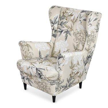 Чохол для крісла Gugxiom, чохол для крісла з 2 частин з принтом та спинкою, чохол для крісла, який можна прати, захисний чохол для меблів для вітальні, спальні, готелю (елегантний)