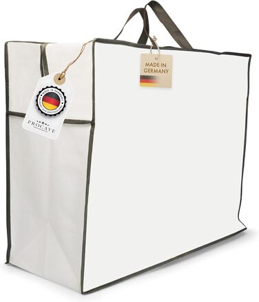 Сумка для зберігання ковдр та подушок біла - Сумка для зберігання велика - Сумка для постільної білизни на блискавці - Дихаюча сум