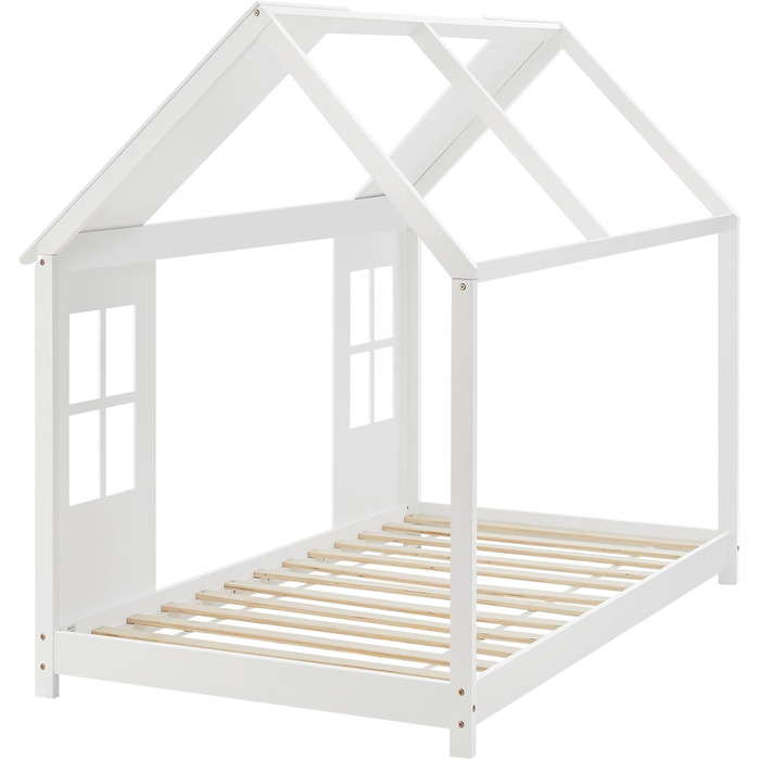 Дитяче ліжко Tostedt Ліжко-будиночок Молодіжне ліжко Ліжко-будиночок Ігрове ліжко Напіввідкритий дизайн Ліжко Монтессорі з масиву