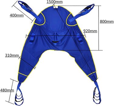Туалетний слінг, підйомник для перенесення всього тіла, портативний складаний слінг для пацієнта, ремінь для перенесення сходів, туалетний слінг з розділеними ногами для людей похилого віку