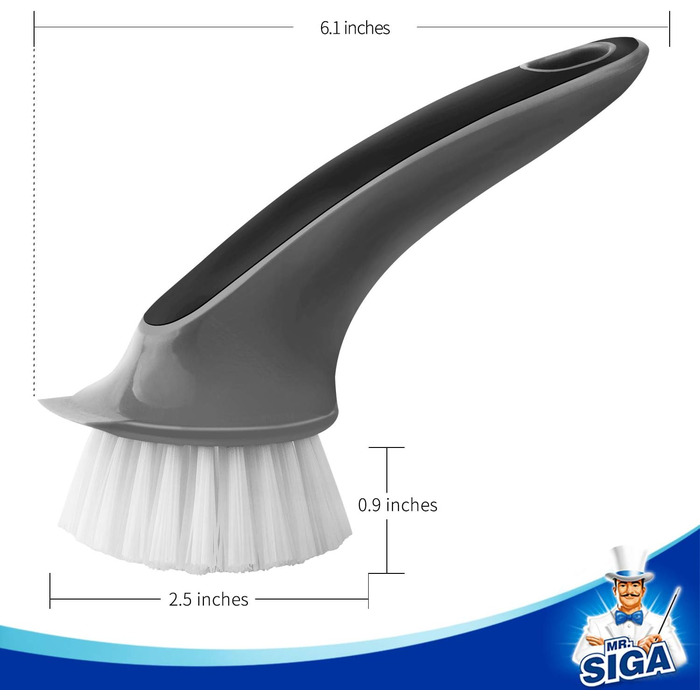 Щітка для чищення каструль MR.SIGA, щітка для кухні, 2 шт. чорна та сіра