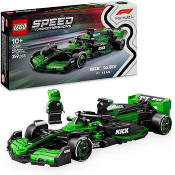 Конструктор LEGO Speed Champions Kick Sauber F1 Team C44 Racing Car 77247, 259 деталей, гоночний болід