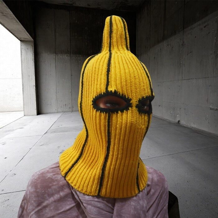 Забавна балаклава/лижна маска у формі банана оригінальна в&39язана маска для обличчя на Хелловін, Різдво, зимові спортивні фестивалі, еластична, тепла, унісекс, подарунок для дорослих