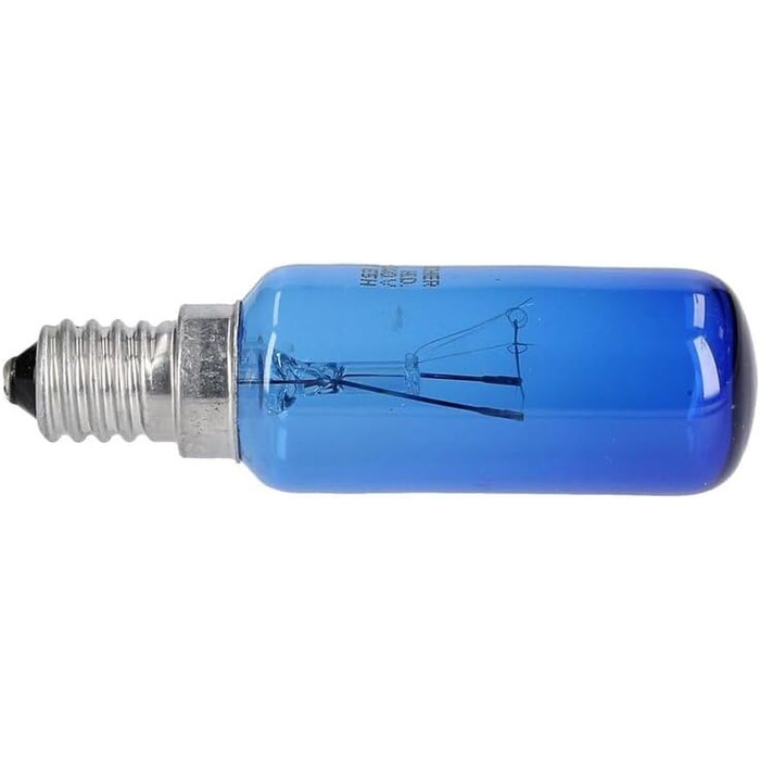 Лампа LUTH Premium Profi E14 25W, сумісна з Siemens 00612235, 26мм/83мм, 230-240V, блакитна для холодильника