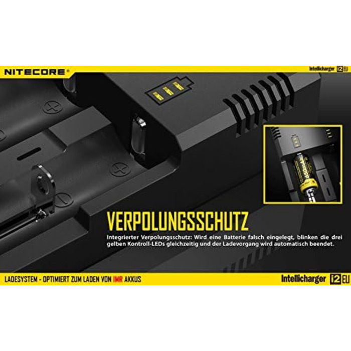 Зарядний пристрій NiteCore NC-i2 версії 2014 Intellicharge для Li-Ion/NI-Mh/NI-Cd акумуляторів (вихідний струм 2 шт. 500mA)