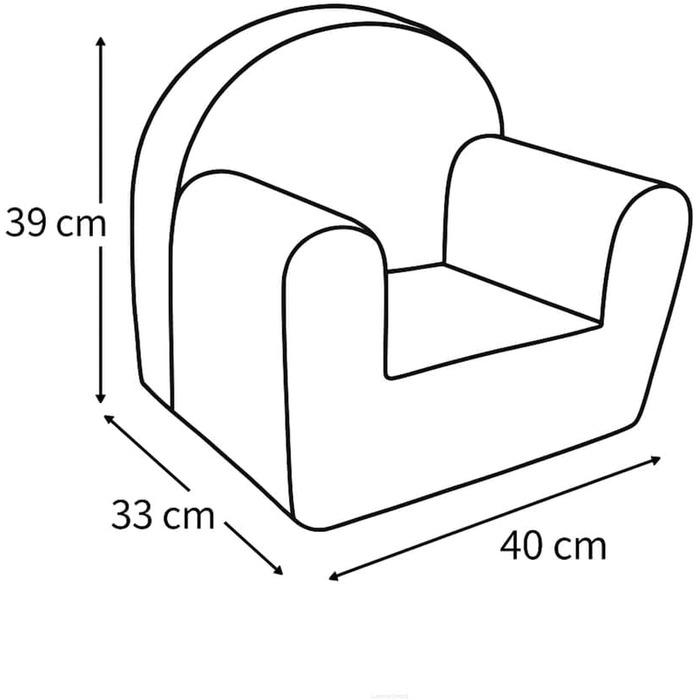 Дитяче крісло FORTISLINE Mini легке крісло з пінопласту для дітей від 1 року, мяке дитяче крісло з мікрофібри, знімний та пральний чохол, безпечне дитяче сидіння, 40x39x33 см рожевого кольору
