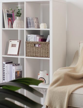 Кошик для зберігання StorageWorks Jumbo Woven з гіацинтової морської трави, надзвичайно великий кошик для зберігання, кошик-поличка для організації, кошик з натуральної морської трави, прямокутний кошик з подвійними ручками, 42 x 33 x 19 см, натуральний к