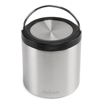 Термос для їжі Klean Kanteen TK Food Canister VI, 946 мл, нержавіюча сталь, полірована. Подвійні стінки з вакуумною ізоляцією. Зберігає тепло до 11 годин (49-88 C) та холод до 25 годин (0-13 C). Герметичний, не містить BPA. Розміри 15,3x13,5 см.