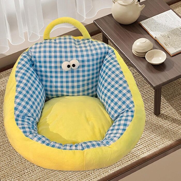 Дитячий диван зі спинкою, зручний диван, крісло татамі для вітальні, дитячої кімнати, кабінету, синій, L Синій Великий