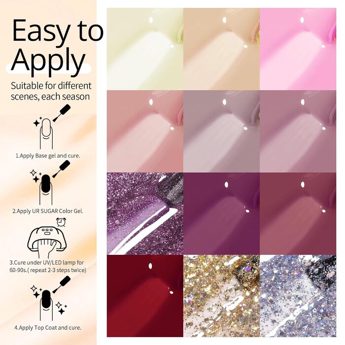 Набір гель-лаків UR SUGAR (12 відтінків)