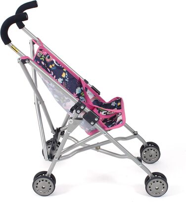 Коляска для ляльок Bayer Chic 2000 Roma, лялькова коляска, міні-лялька, єдиноріг, темно-синій, рожевий, 601-43, один розмір підход