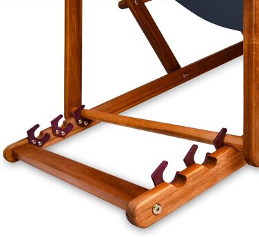 Дерев&39яний шезлонг Casaria, водонепроникний, складаний, регульований, вантажопідйомність 160 кг, підлокітники, подушка для шиї, садовий/балконний шезлонг, акацієве дерево, 94x94x60 см, антрацит