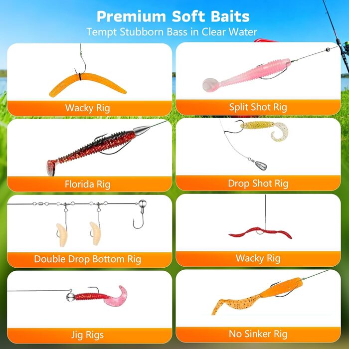 Набір рибальських снастей із 314 предметів, набір рибальських снастей з рибальськими аксесуарами, затискачами для губ, знімачем гачків, гачками, рибальськими приманками, коробкою для снастей на 3 полиці. Підходить для початківців та професіоналів у компле