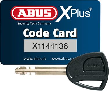 Комбінований замок-ланцюг ABUS Granit Extreme Plus 59 - Мотозамок з шестигранного ланцюга товщиною 12 мм - Рівень безпеки ABUS 20 - 170 см Довжина ланцюжка 170 см Чорний