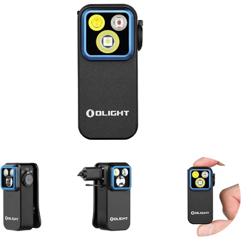 Міні-світлодіодний ліхтарик OLIGHT Oclip Pro з прожектором, сфокусованим світлом і червоним світлом, акумуляторний ліхтарик USB-C потужністю 500 лм, невелика проблискова лампа IPX6 для бігу, кемпінгу та екстрених ситуацій