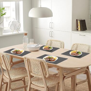 Підстилка шкіряна, 6 шт. підстилки миються з підставками нековзні підстилки двосторонні підстилки, PU зі штучної шкіри термостійкі