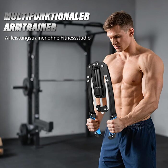 Гідравлічний силовий тренажер - Регульований тренажер для верхньої частини тіла 10-200 кг для силових тренувань рук і передпліч, біцепсів і грудей - пружина King, Power Twister, тренажер для рук, еспандер