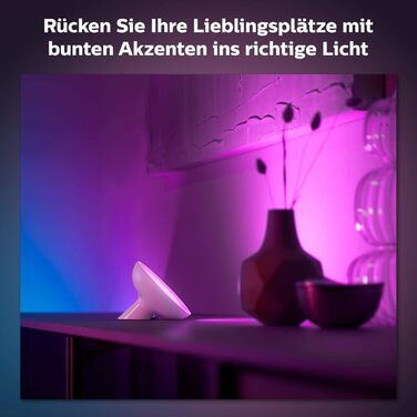 Декоративна настільна лампа Philips Hue Bloom, білий/чорний