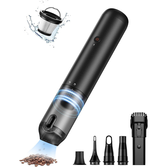 Ручний пилосос Baseus A3 Lite акумуляторний автомобільний пилосос, автомобільний пилосос 12000pa з швидкою зарядкою USB-C, автомоб