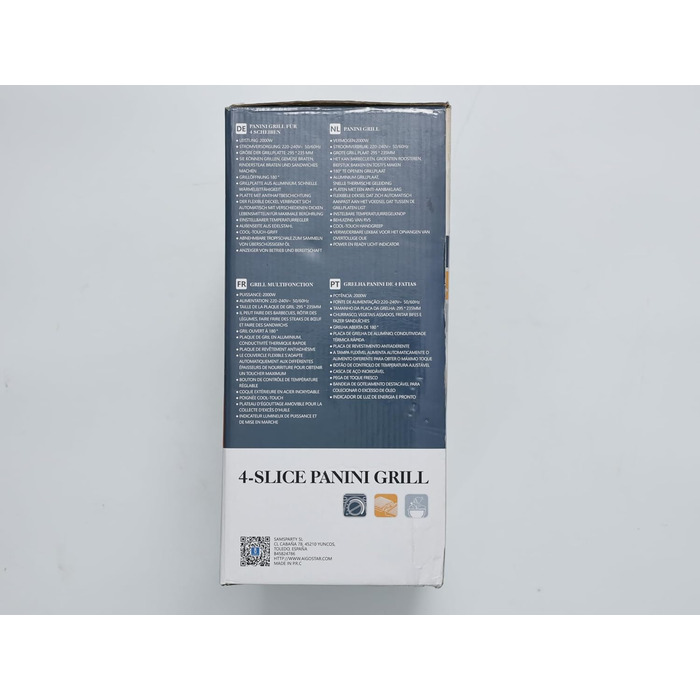 Контактний гриль Panini Grill, Бутербродниця, 2000 Вт, нержавіюча сталь з антипригарним покриттям, 180 градусів відкидний, контроль температури, ОДНОРАЗОВА УПАКОВКА., 30KLU- XXL