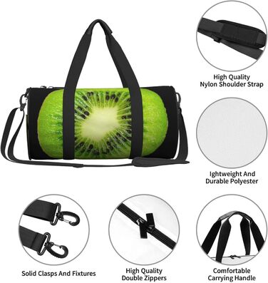 Спортивна сумка для подорожей Киві, чорна, універсальний розмір