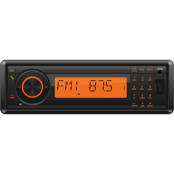 Автомобільна радіостанція Phonocar VM016 1-DIN з 12-24 В - Bluetooth/USB/SD/DAB - Чорний