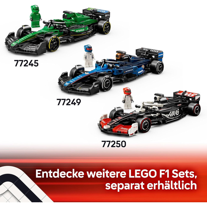 Конструктор LEGO Speed Champions Kick Sauber F1 Team C44 Racing Car 77247, 259 деталей, гоночний болід