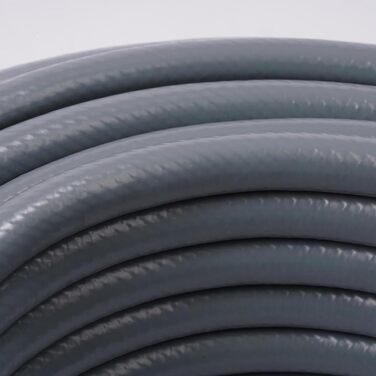 Шланг садовий Relaxdays, на вибір довжини, універсальний водопровідний шланг 1/2, стійкий до УФ-випромінювання та погодних умов, PP, сірий, 50 м