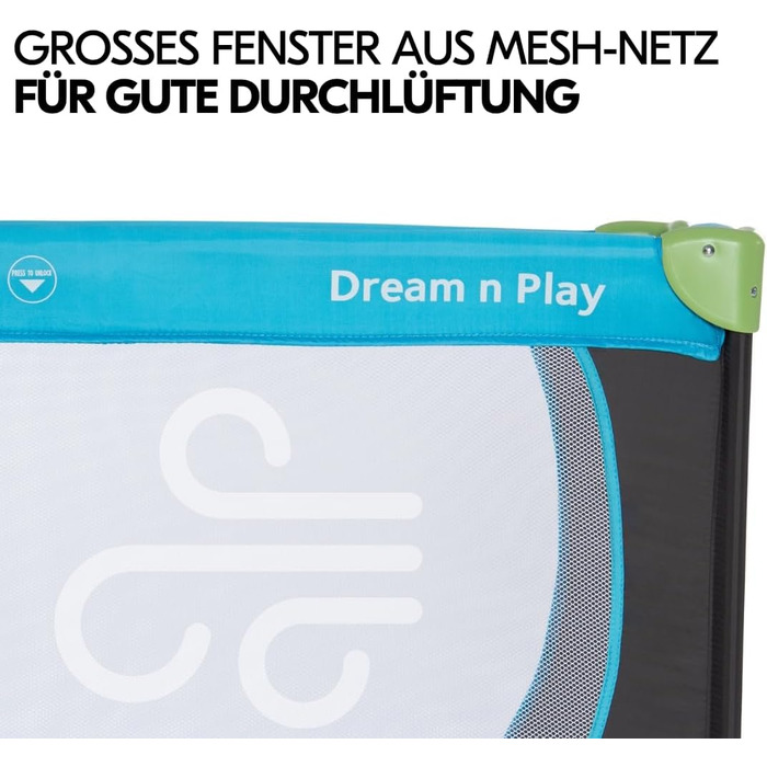 Дитяче ліжечко Hauck Dream n Play з матрацом - Складане дитяче ліжечко з сумкою - Водяно-блакитний