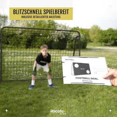 Дитячі футбольні ворота, включаючи стінку для воріт з антикорозійним покриттям - Футбольні ворота для дітей та дорослих у саду - Футбольні ворота з ґрунтовими анкерами для оптимальної стійкості - Футбольні ворота Galaxy