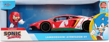 Іграшковий набір Jada Toys Sonic Lamborghini Aventador SV (19 см) та фігурка Наклз (7 см) металева модель авто з відкриваючими деталями для дітей від 8 років