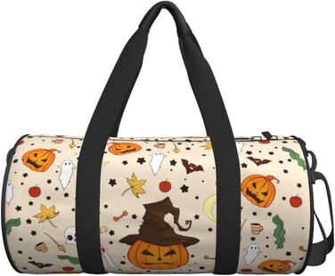 Дорожня сумка-циліндр з дизайном гарбуза-привида, спортивна сумка для чоловіків та жінок, сумка-мішок, спортивна сумка