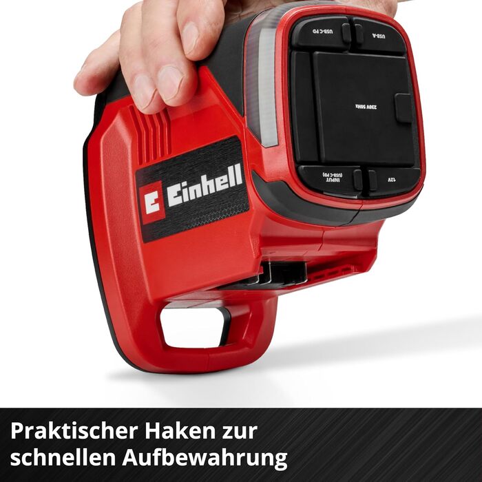 Акумуляторна енергостанція Einhell TE-ES 18/150/1 Li-C PXC (18 В, інвертор, роз'єми 230 В та 12 В, USB-A та USB-C PD, функція зарядки, в комплекті акумулятор PXC 4.0 Аг, сонячна панель, швидкий USB-зарядний пристрій)