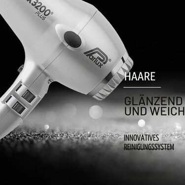Фен PARLUX 3200 Plus Black для жінок та чоловіків, для догляду та стайлінгу, арт. 995-36016