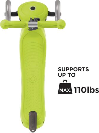 Самокат дитячий, 120/80 мм, ABEC 5, 3 колеса, регульований по висоті, один розмір зелений