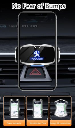 Автомобільний тримач мобільного телефону REDAEL для Peugeot 308 2016-2019, автомобільний тримач мобільного телефону, що обертаєтьс