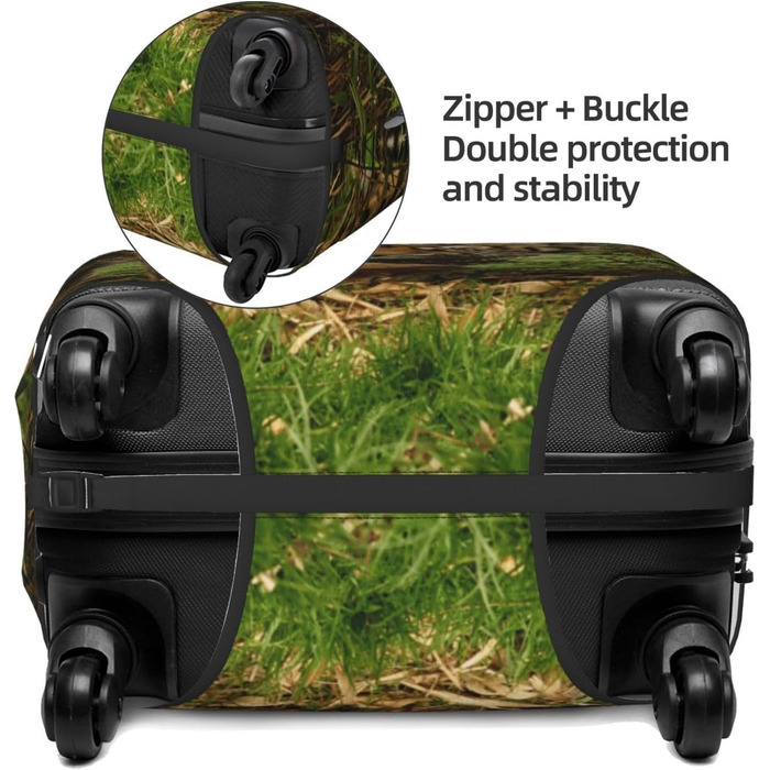 Чохол для валізи Tiger, міцний захист, підходить для багажу розміром 45.7 - 81.3 см, малий, Чорний