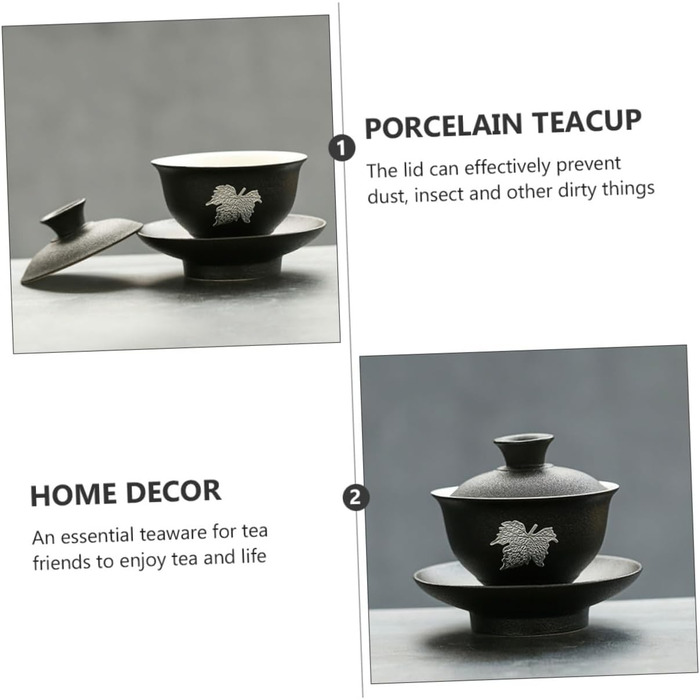Компактний керамічний чайний сервіз з кришкою для жасминового та зеленого чаю, для дому та офісу