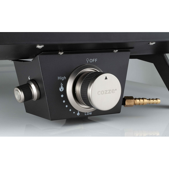 Газова піч для піци Cozze на відкритому повітрі - швидко та легко, ідеально підходить для піци Ø34 см, електронне запалювання, двошарова термостійка тип, 17'