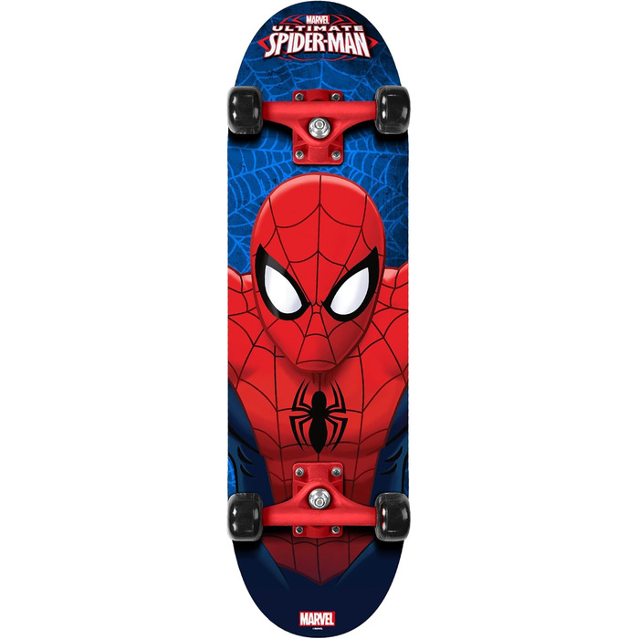 Скейтборд Spiderman ROT 28" Red/Black – круїзер Людина-Павук 28x8 дюймів, для дітей 5-12 років, пластиковий пенні-борд з принтом