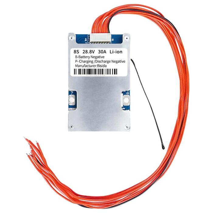 Захисна плата літієвої батареї BMS 8S 28.8V 30A з балансувальним виводом та NTC, загальним підключенням, десятьма функціями захисту, системою керування літій-іонним акумулятором, Li-Ion BMS 8S 28.8V 30A
