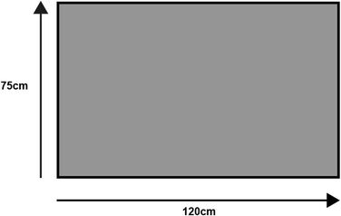 Кріплення для димчастого покриття Smokey, для використання всередині та зовні приміщень, можна прати, сіре (75x120 см) 40 x 60 см (прямокутне)