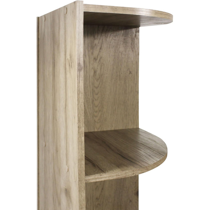 Кутова дерев&39яна книжкова шафа Iris Ohyama, 3 яруси, попелясто-коричневий колір, універсальна, модульна, відкриті полиці, для вітальні, офісу, спальні, економія місця, книги, компакт-диски, декор, легке складання, CX-3C 29x29x89 попелясто-коричневий