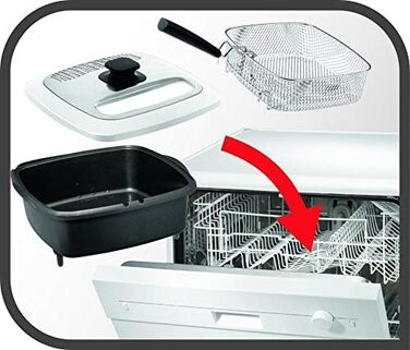 Багатофункціональна фритюрниця Versalio Deluxe 9-в-1 Вантажопідйомність 1,3 кг в т.ч. шпатель Печеня Смаження На повільному вогні Регульована температура Таймер Білий Сингл, 4950