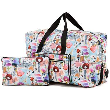 Велика складна дорожня сумка Arxus Носіть дорожню сумку поверх багажу на вихідних за допомогою плечового ременя. Дівчата малюють.