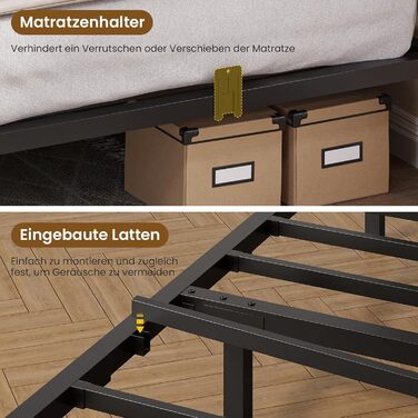 М&39яке ліжко-диван-ліжко 90x200 зі світлодіодним освітленням та USB-зарядною станцією, Дитяче ліжко-кушетка 90x200 з металевою рейковою основою та 2 шухлядами, Гостьове ліжко, Каркас ліжка без матраца, Темно-сірий 90x200 см